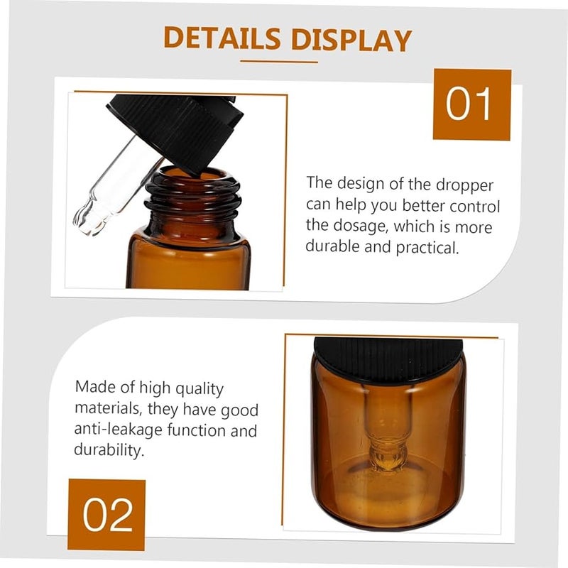 15 Pcs Glass Essential Oil Dropper Bottles 2ml Refillable Perfume Sample Jars - Image 2